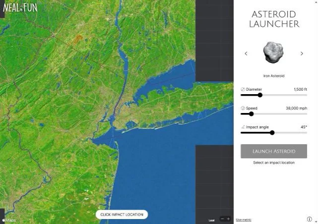 A still from Asteroid Launcher