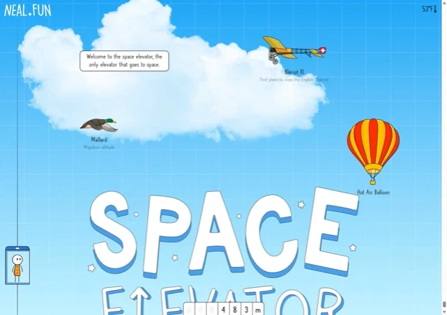 A still from Space Elevator