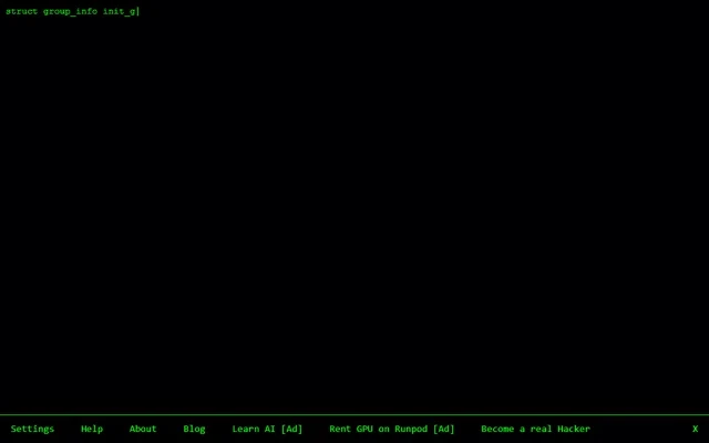 A still from Hacker Typer