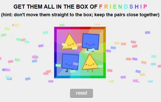 A still from Parable of the Polygons