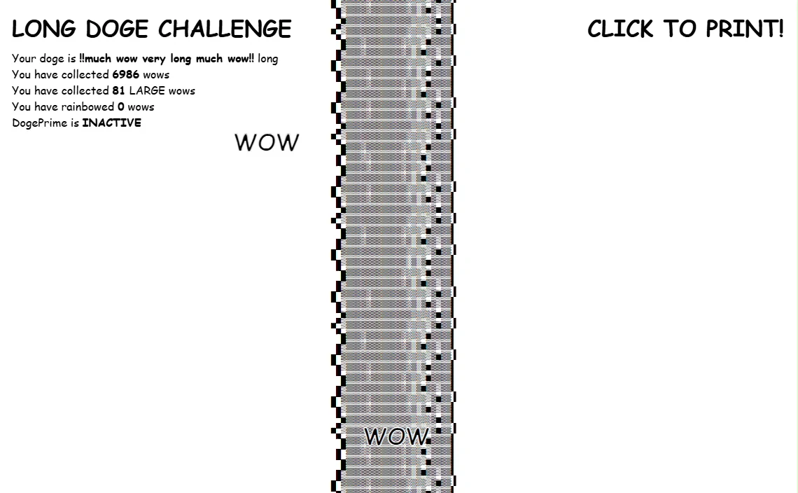 A still from The Long Doge Challenge