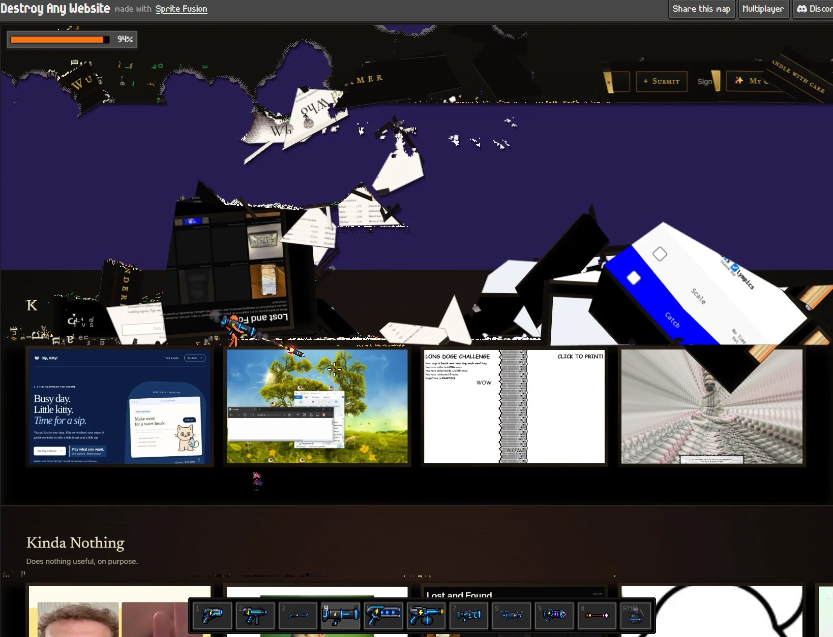 A still from Destroy Any Website