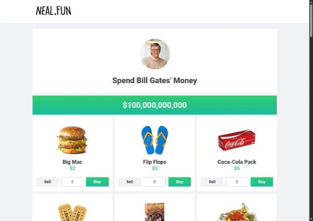 A still from Spend Bill Gates' Money